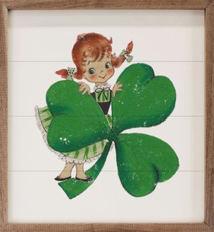 Girl With Shamrock White